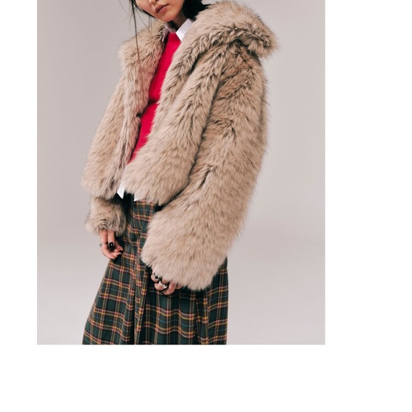 NWT Free people Rina Faux Fur Coat S - Picture 4 of 5